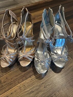2 for 1 price. Aldo Metallic Strappy High-Heel Sandals in Gold and Silver